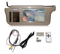 HCLZOE 7 Pollice Beige Auto Aletta Parasole Sinistra Schermo Specchietto Retrovisore Monitor LCD Video Un 2 Canali