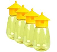 HCLZOE Confezione da 4 Trappole Riutilizzabili per Mosche, Trappole per Mosche della Frutta Acchiappamosche All'Aperto