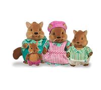HCM Kinzel 43215 Li'l Woodzeez - Figure scoiattoli - famiglia di animali Bushytail - 4 morbidi personaggi senza libro - Animali in set, giocattoli per bambini a partire dai 3 anni