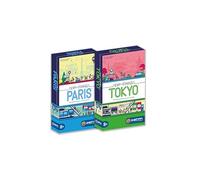 HCM Kinzel Bundle Next Station Tokyo e Paris - Set di 2 giochi da tavolo, Flip and Write, telone con abilità e strategia, per 1-4 giocatori, a partire da 8 anni