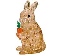 HCM Kinzel- Coniglietti Puzzle 3D Crystal - Coniglio, 41 Pezzi, Colore Gold, 59178