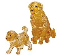 HCM Kinzel- Golden Retriever HCM Kinzel-59189 3D Crystal Retrieverpaar Incastro, Puzzle per Adulti e Bambini - 44 Pezzi - Giallo Oro - dai 14 Anni in su, Colore Gold, 59189
