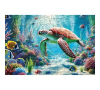 HCM Kinzel - Puzzle in Legno - Mondo subacqueo, 150 Pezzi, Legno di Alta qualità, Design Ricco di Dettagli, Colori Brillanti, qualità Premium Durevole