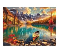 HCM Kinzel Puzzle in Legno - Naturale - Indian Summer, 150 Pezzi, Design Ricco di Dettagli, Legno di Alta qualità, Colori Vivaci, qualità Premium Durevole