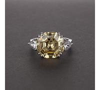 HCMA 925 Sterling Silver Asscher Cut Creato Moissanite Aqumarine Gemstone Wedding Anello di Fidanzamento Gioielli Regalo