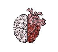 hcma Mezza Cuore Mezza Cervello Combinazione Spilla Creativa Accessori per organi di Senso Artistico Adatti per Operatori Sanitari