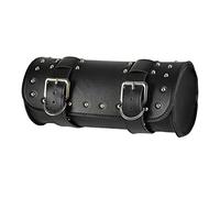 HCmotorku Borsa per attrezzi da moto per manubrio, borsa da sella, borsa per attrezzi, forcella, rullo, borsa per riporre oggetti, borsa in pelle, misura universale per Harley, Yamaha, Suzuki