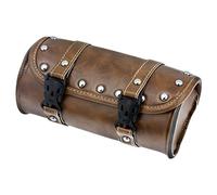 HCmotorku Borsa per manubrio moto, borsa per attrezzi da sella, borsa porta attrezzi forcella, borsa a rullo per forcella, borsa portaoggetti in pelle, universale, adatta per Harley, Yamaha, Suzuki,