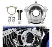 HCmotorku Filtro aria per moto, filtro dell'aria per moto Harley Softail 2016-2017 Touring Trike 2008-2016, cromato + rosso