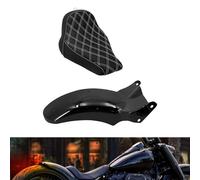 HCmotorku - Parafango posteriore per sella singola per motocicletta con LED, indicatore di direzione, freno, fanalino posteriore, cuscino per pillion, compatibile con Harley Softail Breakout 114 107