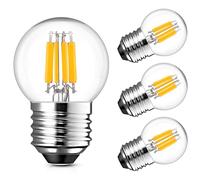 Hcnew G40 E27 Lampadina LED Edison Vintage Bianco Caldo 6,5 W Sostituisce Le Lampadine LED a Filamento Mini Globo da 60 W, Lampadina Piccola Retro Bianca Calda 2700 K per Bar Caffetteria Domestica
