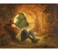 HCOTZHPY Riproduzione Poster Quadri Moderni Quadri su Tela Astratti Contadino che dorme in una volta in rovina di Adriaen Jansz Van Ostade per la Decorazione Domestica 60x90cm