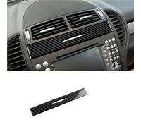 HCPAVEXT Adesivo Presa d'Aria Centrale in Vera Fibra Carbonio Morbida per Mercedes per Benz SLK R171 2004 2005 2006 2007 2008 2009 2010 Interni Rifiniture per Auto(Black LHD RHD 1)