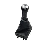 HCPAVEXT Copri-cuffia Leva Cambio Accessorio Auto Per VW Per Polo 9N 9N2 9N3 2001-2009 (5 Speed Silver Black)