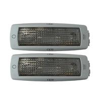 HCPAVEXT Per Fabia 2000 2001 2002 2003 2004 2005 2006 2007 2008 per Superb 2002-2008 2PCS Luce Posteriore Interna di Lettura della Cupola Ricambi Auto(Gray)