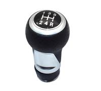 HCPAVEXT Pomello Del Cambio Da 12 Mm Leva In ABS Vera Pelle Accessori Auto Per Seat Per Leon (Silver 5 Speed-1)