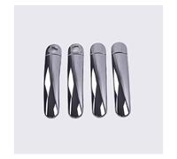 HCPCNDNMUB esterno Cromato In Fibra Di Carbonio Auto Maniglia Della Porta Coperture Accessori Auto Per Seat Per Ibiza 2009 2010 2011 2012 2013 2014 2015 2016 2017(Silver 2 keyholes)