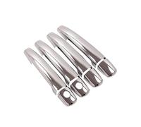 HCPCNDNMUB esterno Nero In Fibra Di Carbonio Cromato Copertura Della Maniglia Della Porta Dell'automobile Trim Sticker Styling Accessori Auto Per Peugeot 208 2012-2019(Argento)