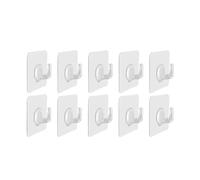HCPGGBLBTF Ganci autoadesivi trasparenti e resistenti, senza traccia, ganci adesivi, for riporre chiavi, for cucina, bagno, porta, parete, multifunzione gancio(B 10PCS)