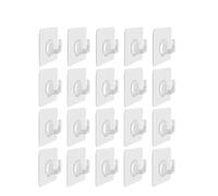 HCPGGBLBTF Ganci autoadesivi trasparenti e resistenti, senza traccia, ganci adesivi, for riporre chiavi, for cucina, bagno, porta, parete, multifunzione gancio(D 20PCS)