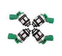 HCQAO 4× Ugello iniettore carburante compatibile for Nissan D21 NP300 1996-2004 for pick-up 2.4L L4 JS4D-2 16600-1S700 166001S700 JS4D-5 JD4D5 Iniettore automobilistico