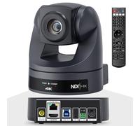 HCSTVCON Telecamera NDI PTZ 4K 20X, uscita HDMI USB LAN, webcam per videoconferenza, per culto in chiesa, servizi di eventi, istruzione, funziona con zoom, Skype, OBS