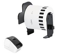 HCT STYLE Etichette Compatibili DK-22223 a Lunghezza Continua 50mm x 30,48m per Stampanti Brother QL - Rotoli Adesivi per Ufficio, Spedizioni e Archiviazione (1 Rotolo con Supporto)