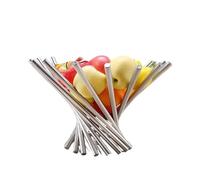 Hcusvcop Ciotola da banco per frutta, Piatto di frutta, creativo cestino di piatti in acciaio inossidabile semplice soggiorno europeo accessori for la casa fiore