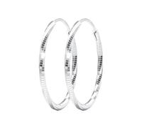 Hcvone Orecchini Donna Argento 925 Leggero Orecchini 30mm/40mm/50mm/60mm/70mm Orecchini a Cerchio Grandi Idee Regalo Natale Compleanno Donna (Babysbreath, 50mm)