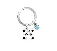 Hcvone Portachiavi Calcio - Regalo Iniziale Per Donna, Ragazza, Ragazzo, Bambini - Idee Festa Party Bomboniere Regali di Natale Compleanno (M)
