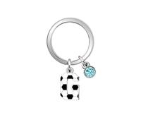 Hcvone Portachiavi Calcio - Regalo Iniziale Per Donna, Ragazza, Ragazzo, Bambini - Idee Festa Party Bomboniere Regali di Natale Compleanno (G)
