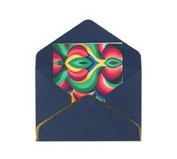 HCVXBSA Biglietti bianchi colorati per morfologia biologica con buste per tutte le occasioni, nota scintillante di alta qualità per compleanno, Natale, matrimonio, 10,2 x 15,2 cm, blu