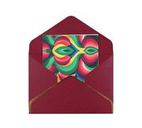 HCVXBSA Biglietti bianchi colorati per morfologia biologica con buste per tutte le occasioni, nota scintillante di alta qualità per compleanno, Natale, matrimonio, 10,2 x 15,2 cm, rosso scuro