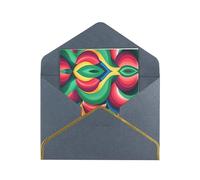 HCVXBSA Biglietti bianchi colorati per morfologia biologica con buste per tutte le occasioni, nota scintillante di alta qualità per compleanno, Natale, matrimonio, 10,2 x 15,2 cm, nero