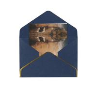 HCVXBSA Biglietti vuoti a vista a volo d'uccello con buste per tutte le occasioni, nota scintillante di alta qualità per compleanno, Natale, matrimonio, 10,2 x 15,2 cm