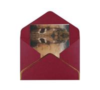 HCVXBSA Biglietti vuoti a vista a volo d'uccello con buste per tutte le occasioni, nota scintillante di alta qualità per compleanno, Natale, matrimonio, 10,2 x 15,2 cm