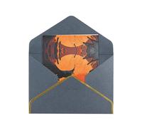 HCVXBSA Biglietti vuoti con buste, con primo piano di corvo, volando sopra il tramonto, per tutte le occasioni, per compleanni, Natale, matrimoni, 10,2 x 15,2 cm