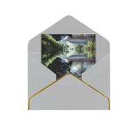 HCVXBSA Biglietti vuoti con buste, motivo: animali feroci nei fiumi della giungla, per tutte le occasioni, per compleanno, Natale, matrimonio, 10,2 x 15,2 cm