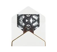 HCVXBSA Biglietti vuoti con buste, per tutte le occasioni, con sfondo infernale, per compleanno, Natale, matrimonio, 10,2 x 15,2 cm