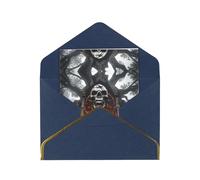 HCVXBSA Biglietti vuoti con buste, per tutte le occasioni, con sfondo infernale, per compleanno, Natale, matrimonio, 10,2 x 15,2 cm