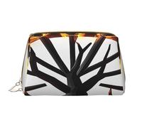 HCVXBSA Borsa per il trucco da donna Toiletrie Showe Brush Cura della pelle Organizzatore da viaggio Borsa Me Grande Borsa Trucco AccessoriesWorld Tree, bianco, Taglia unica