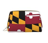 HCVXBSA Borsa per il trucco da donna Toiletrie Showe Brush Cura della pelle Organizzatore da viaggio Borsa Me Grande Borsa Trucco AccessoriesFlag of Maryland, bianco, Taglia unica