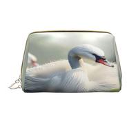 HCVXBSA Borsa per il trucco da donna Toiletrie Showe Brush Cura della pelle Organizzatore da viaggio Borsa Me Grande Borsa per il trucco AccessoriElegant Swan, bianco, Taglia unica