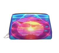 HCVXBSA Borsa per il trucco da donna Toiletrie Showe Pennello Cura della pelle Organizzatore da viaggio Borsa Me Grande Borsa Trucco AccessoriesThe Gate of Futurism, bianco, Taglia unica