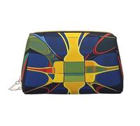 HCVXBSA Borsa per il trucco Donne Toiletrie Showe Pennello Cura della Pelle Organizzatore di Viaggio Borsa Me Grande Trucco Borsa AccessoriesOil pittura colore caleidoscopio, bianco, Taglia unica