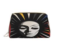 HCVXBSA Borsa per il trucco Donne Toiletrie Showe Pennello Cura della Pelle Organizzatore di Viaggio Borsa Me Grande Borsa Trucco AccessoriesCircus sfondo, futurismo retrò, bianco, Taglia unica