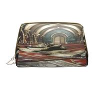 HCVXBSA Borsa per il trucco Donne Toiletrie Showe Pennello Cura della Pelle Organizzatore di Viaggio Borsa Me Grande Trucco Borsa AccessoriesMoney è ovunque, bianco, Taglia unica