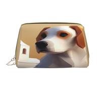 HCVXBSA Borsa per il trucco Donne Toiletrie Showe Pennello Cura della Pelle Organizzatore di Viaggio Borsa Me Grande Trucco Borsa AccessoriesCute piccolo cane da caccia, bianco, Taglia unica