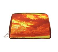 HCVXBSA Borsa per il trucco Donne Toiletrie Showe Pennello Cura della Pelle Organizzatore di Viaggio Borsa Me Grande Borsa Trucco AccessoriesSunset panorama, bianco, Taglia unica