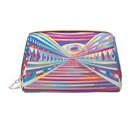 HCVXBSA Borsa per il trucco Donne Toiletrie Showe Pennello Cura della Pelle Organizzatore di Viaggio Borsa Me Grande Borsa Trucco AccessoriesCosmic psichedelia, bianco, Taglia unica